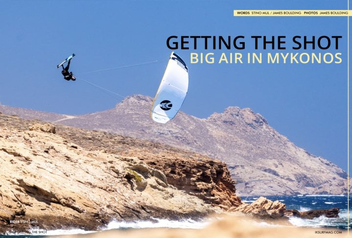 Getting the shot: Cabrinha MotoX Design Works Mykonos shoot